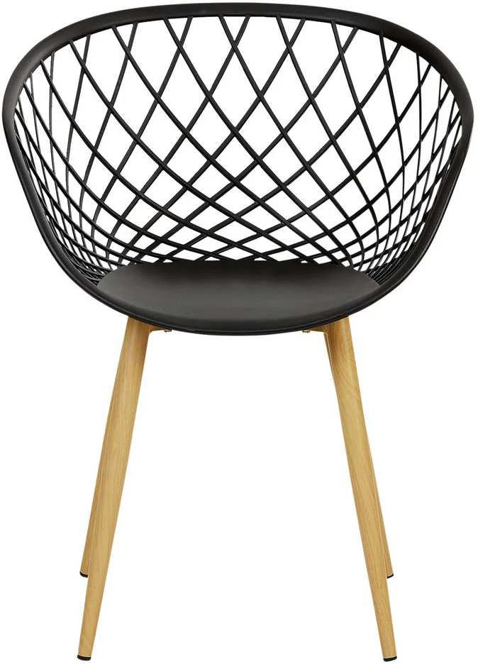 Homestyle4U Sodo kėdžių komplektas, 62x80x57 cm, juoda