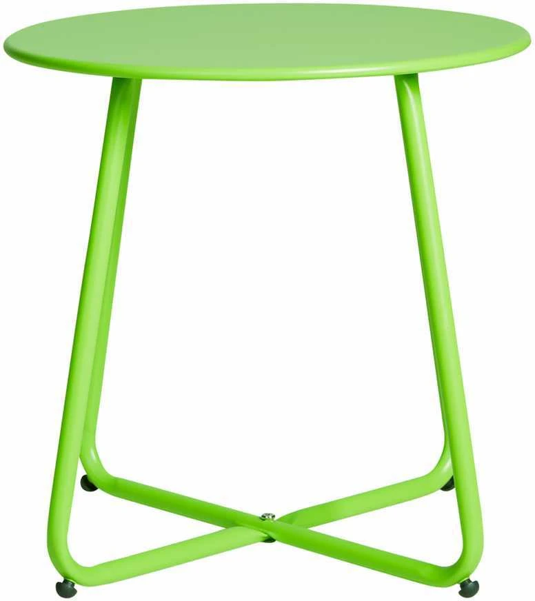Homestyle4U Šoninis staliukas, 44.5x44.5x44.5 cm, žalias