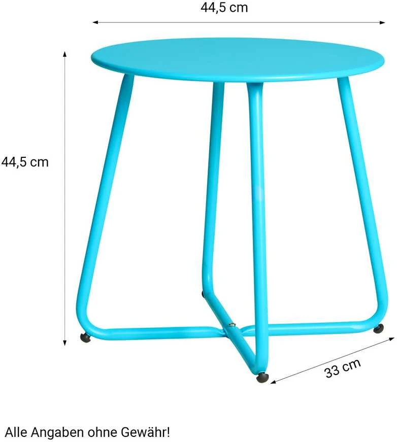 Homestyle4U Šoninis staliukas, 44.5x44.5x44.5 cm, mėlynas