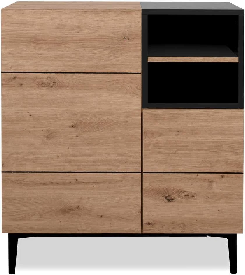 Homestyle4U Komoda, 80x40x90.4 cm, Ruda