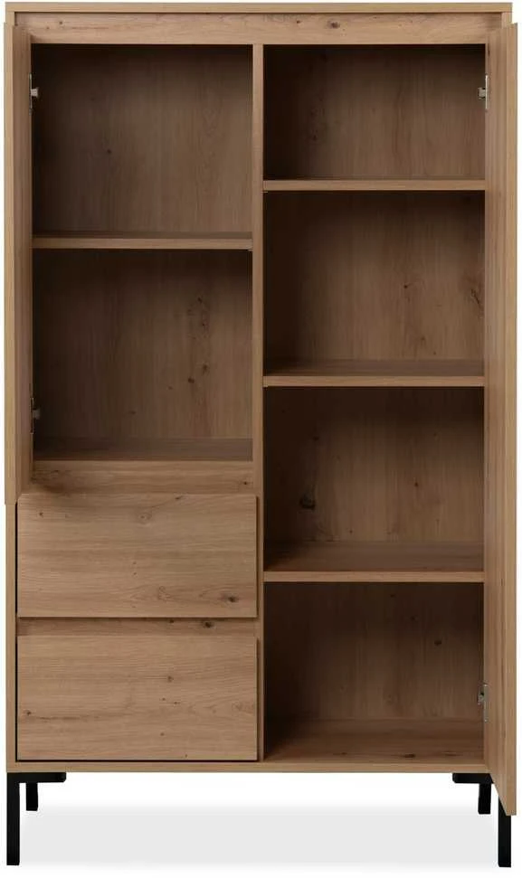 Homestyle4U Aukšta spintelė, 81x139x40 cm, ruda