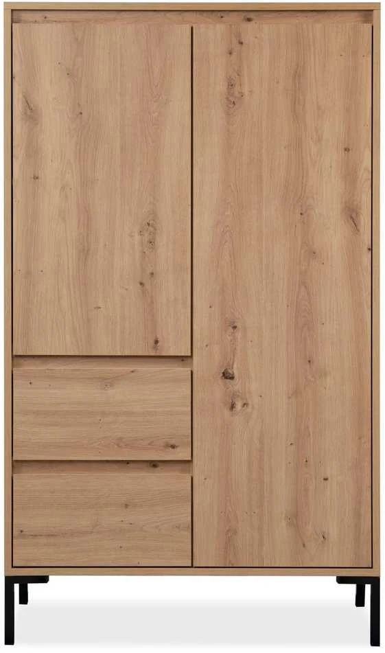 Homestyle4U Aukšta spintelė, 81x139x40 cm, ruda