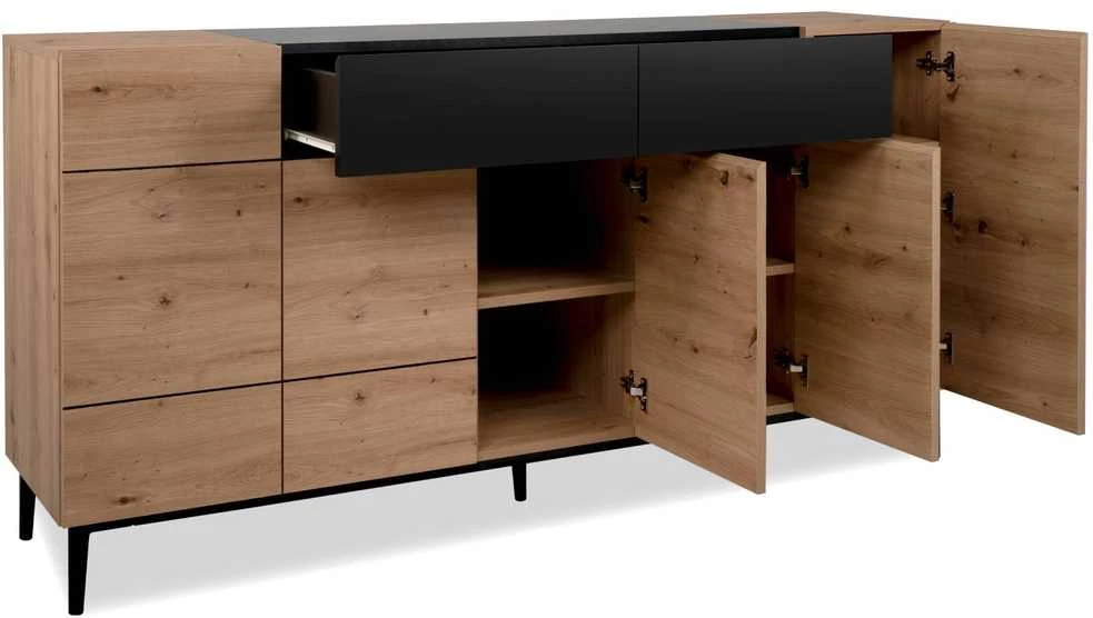 Homestyle4U Komoda, 180x41.8x90.4 cm, ruda