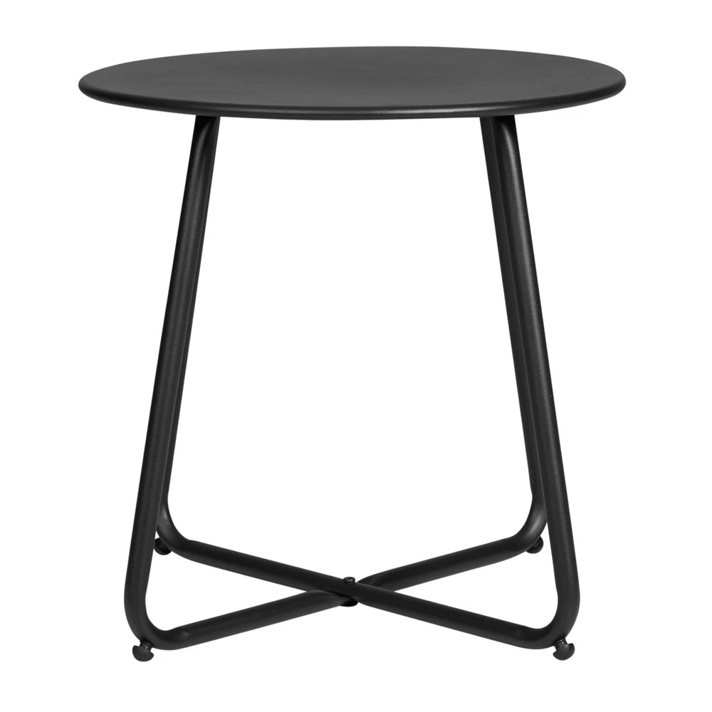 Homestyle4U Šoninis staliukas, 44.5x44.5x44.5 cm, juodas