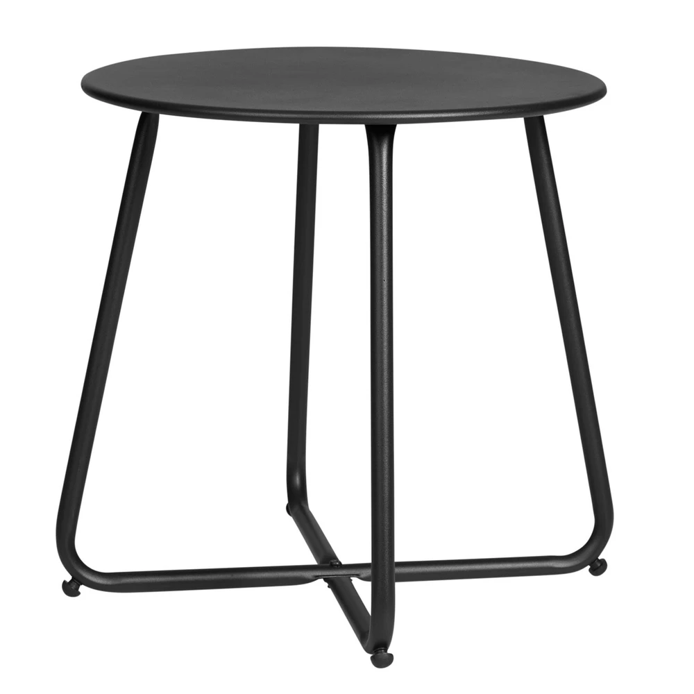 Homestyle4U Šoninis staliukas, 44.5x44.5x44.5 cm, juodas