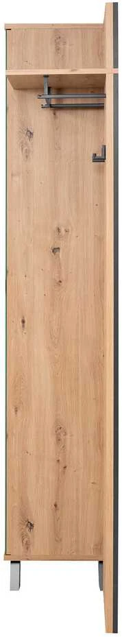 Homestyle4U Prieškambario spinta, 80x190x37 cm, ruda