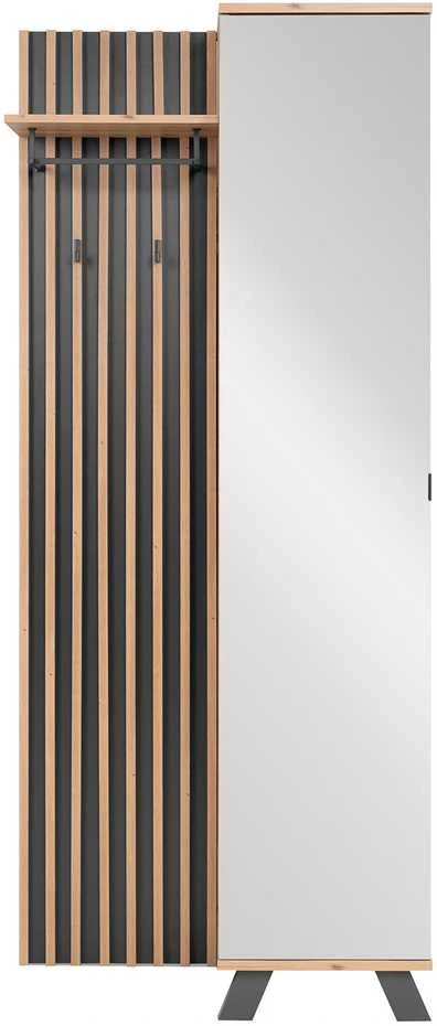 Homestyle4U Prieškambario spinta, 80x190x37 cm, ruda