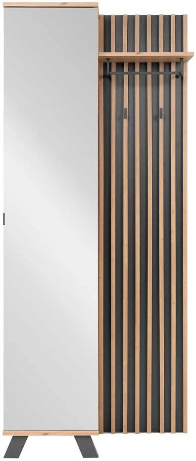 Homestyle4U Prieškambario spinta, 80x190x37 cm, ruda