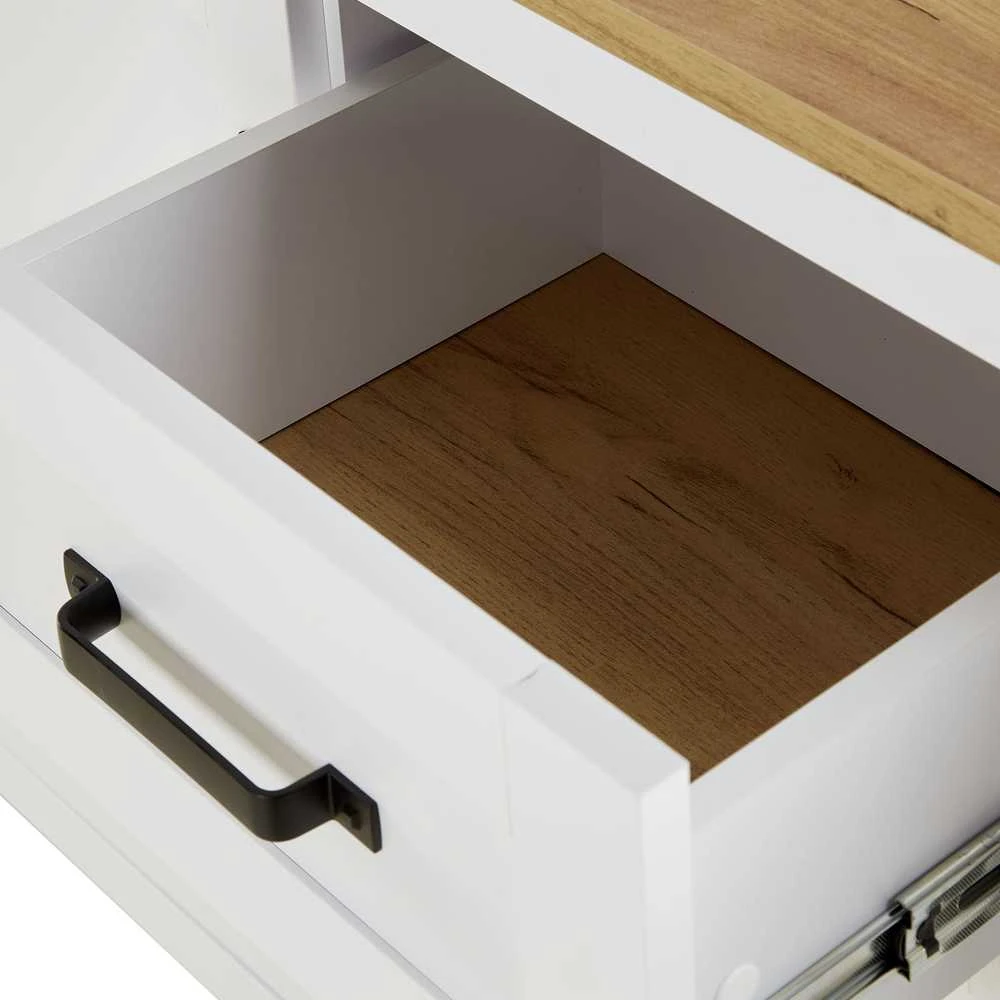 Homestyle4U Komoda, 150x89,5x41 cm, Balta