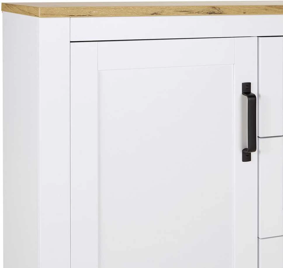 Homestyle4U Komoda, 150x89,5x41 cm, Balta