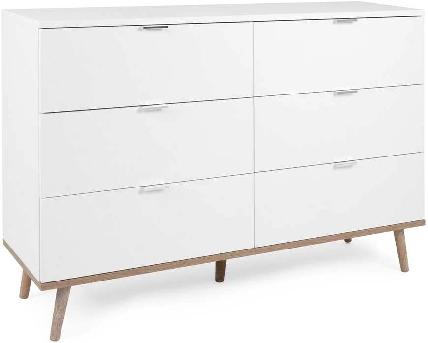 Homestyle4U Komoda, 120x40x86 cm, balta