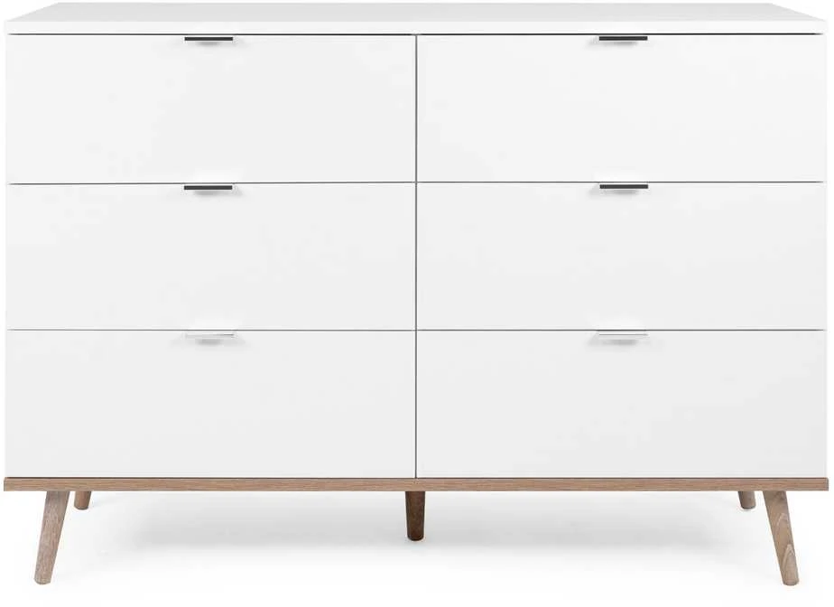 Homestyle4U Komoda, 120x40x86 cm, balta