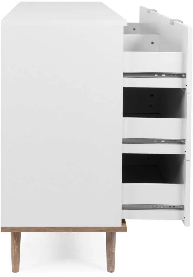 Homestyle4U Komoda, 120x40x86 cm, balta