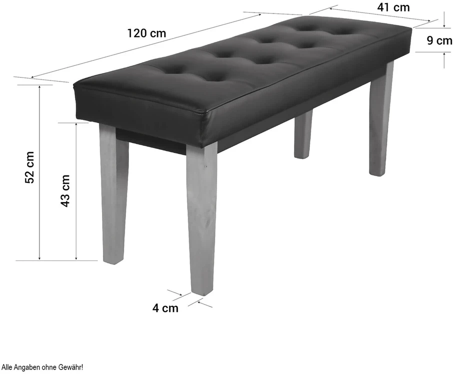 Homestyle4U Suolas, 103x41x47 cm, Ruda