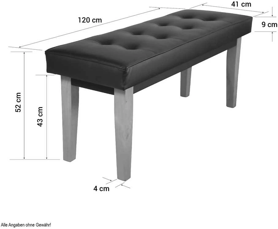 Homestyle4U Suolas, 103x41x47 cm, Ruda