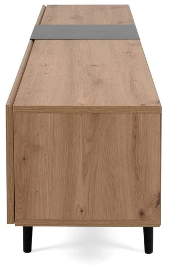 Homestyle4U TV staliukas, 195x37x48 cm, juodas, rudas
