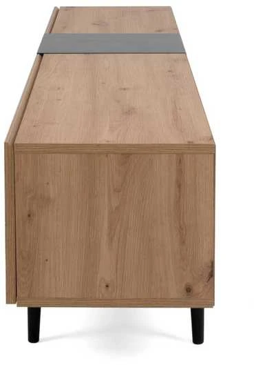 Homestyle4U TV staliukas, 195x37x48 cm, juodas, rudas