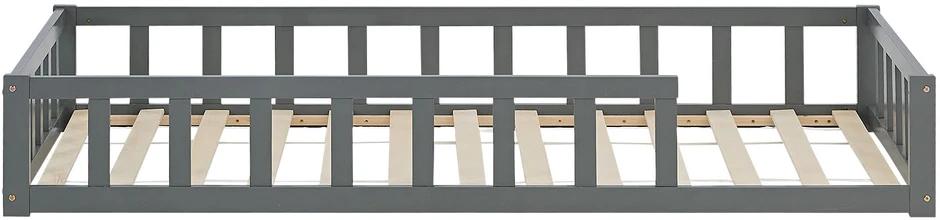 Homestyle4U Vaikiška lova, 96x32x205,5 cm, pilka