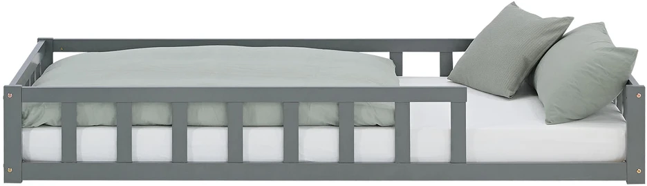 Homestyle4U Vaikiška lova, 96x32x205,5 cm, pilka