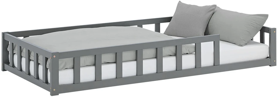 Homestyle4U Vaikiška lova, 96x32x205,5 cm, pilka