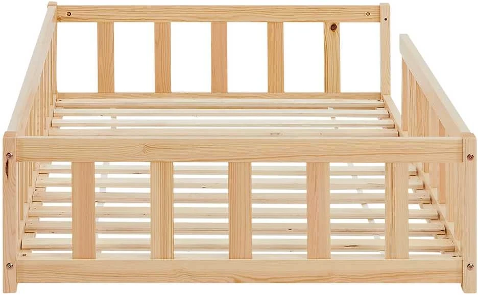 Homestyle4U Vaikiška lova, 96x32x205,5 cm, natūrali