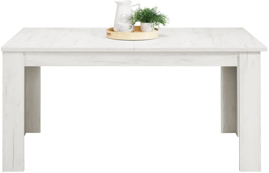 Homestyle4U Valgomasis stalas, 200.5x90.5x76.5 cm, balta