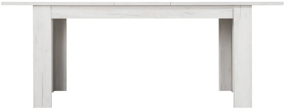 Homestyle4U Valgomasis stalas, 200.5x90.5x76.5 cm, balta