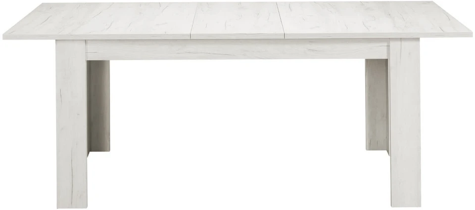 Homestyle4U Valgomasis stalas, 200.5x90.5x76.5 cm, balta