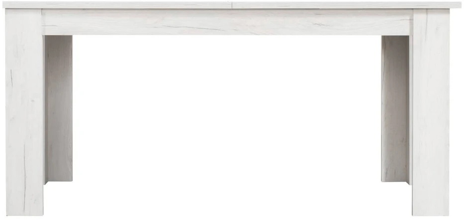 Homestyle4U Valgomasis stalas, 200.5x90.5x76.5 cm, balta