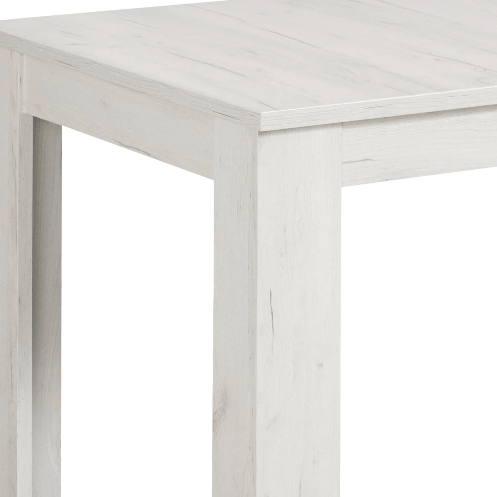 Homestyle4U Valgomasis stalas, 200.5x90.5x76.5 cm, balta