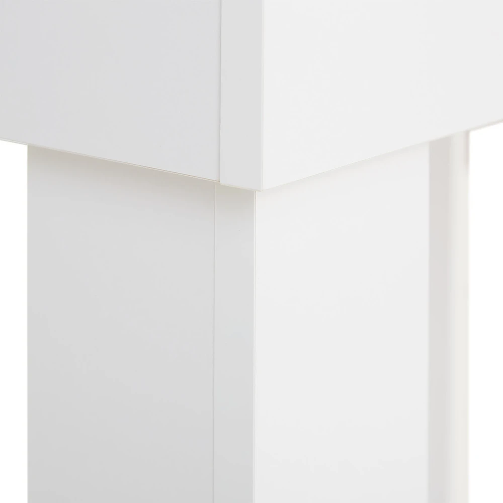 Homestyle4U Valgomasis stalas, 90x73x60 cm, balta