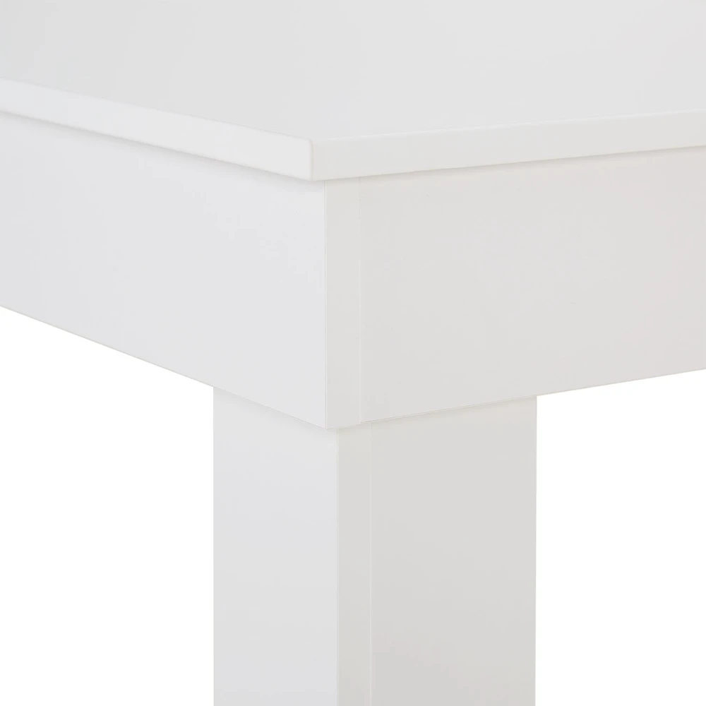 Homestyle4U Valgomasis stalas, 90x73x60 cm, balta