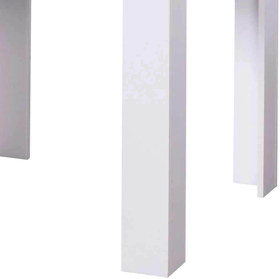 Homestyle4U Valgomasis stalas, 80x80x75 cm, balta