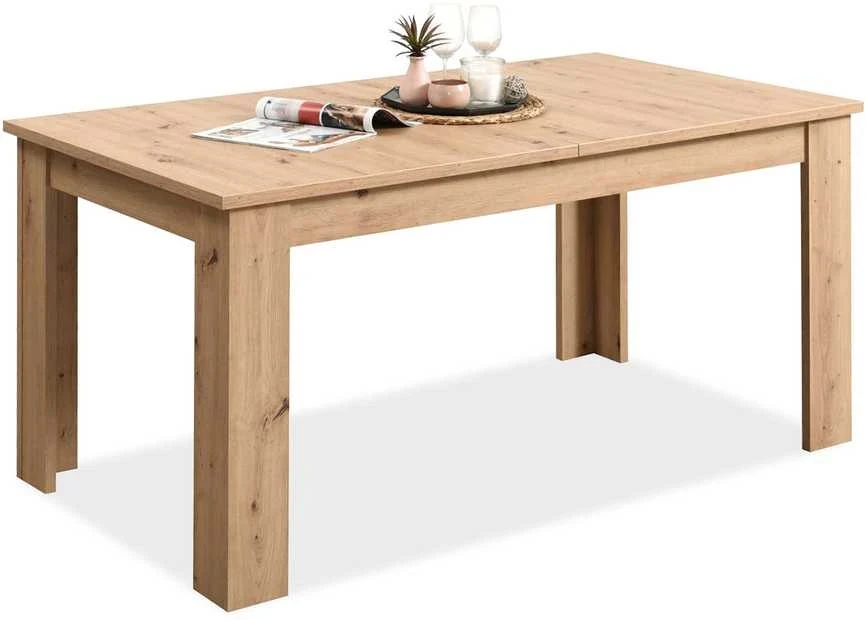 Homestyle4U Valgomojo stalas, 200.5x90.5x76.5 cm, rudas