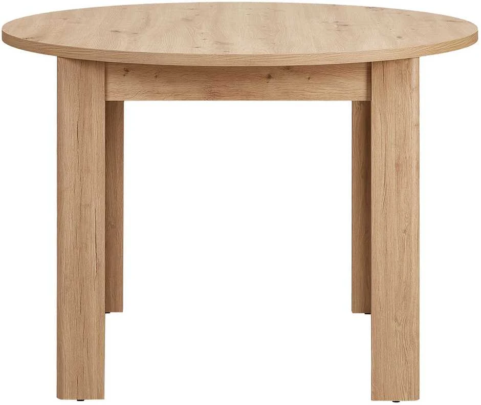 Homestyle4U Valgomojo stalas, 106.5x106.5x76.5 cm, rudas