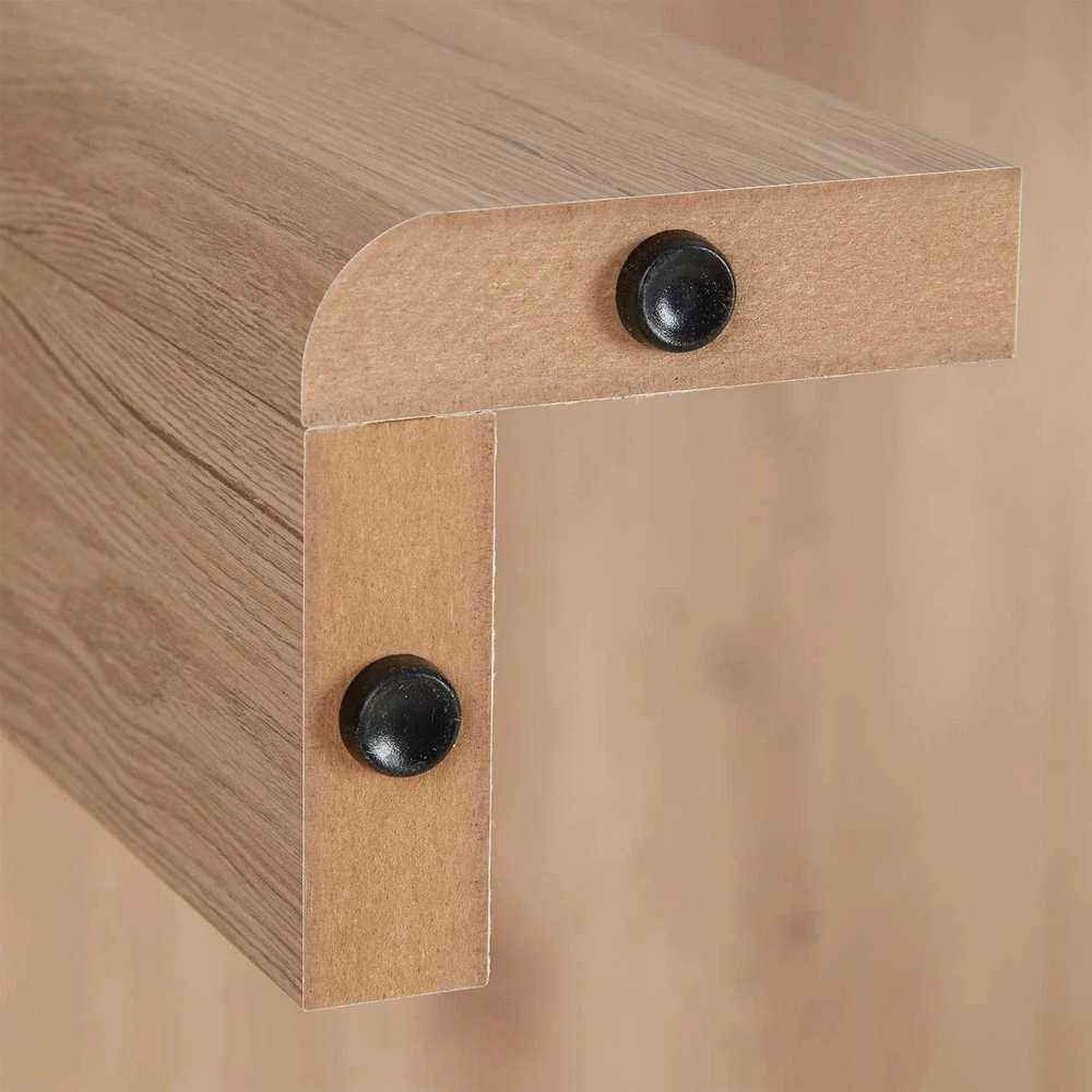 Homestyle4U Valgomojo stalas, 106.5x106.5x76.5 cm, rudas