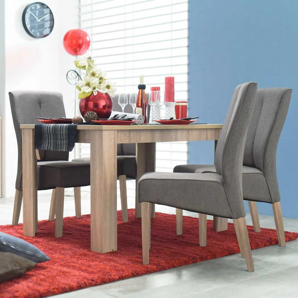 Homestyle4U Valgomojo stalas, 120x80x75 cm, rudas