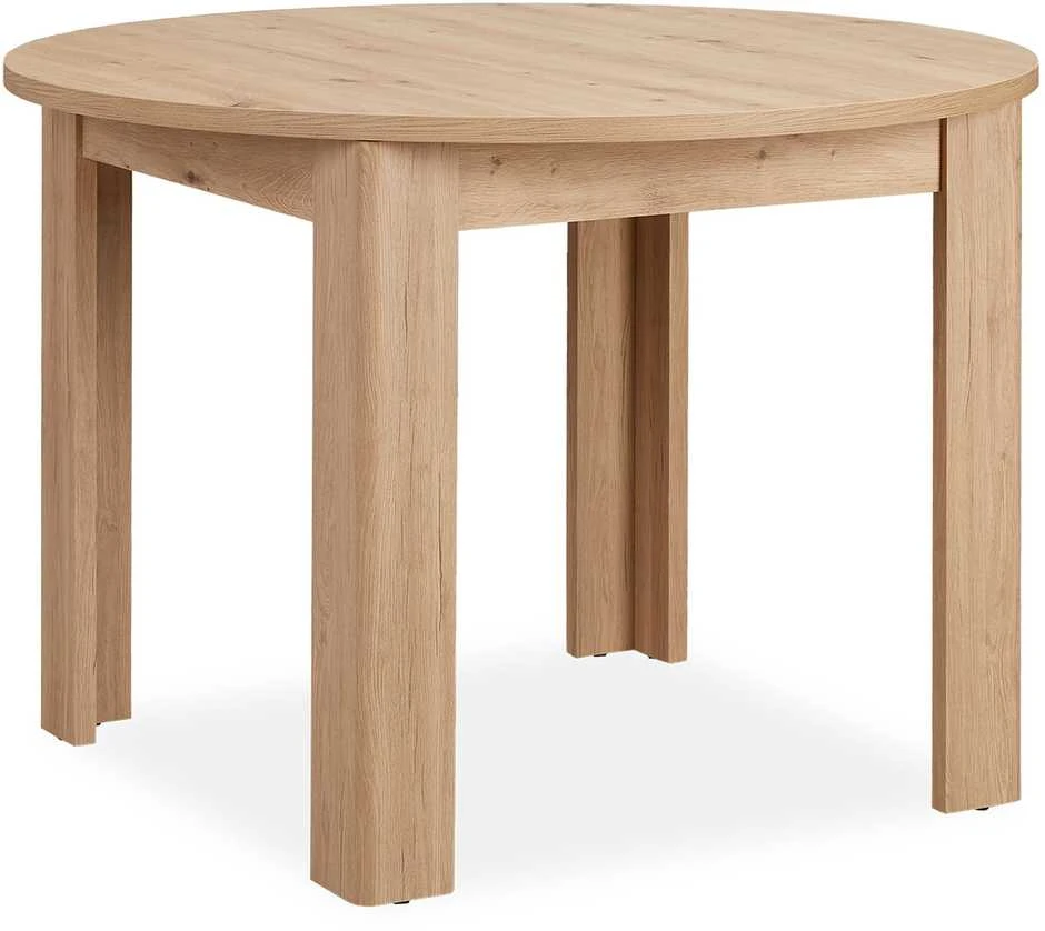 Homestyle4U Valgomojo stalas, 106.5x106.5x76.5 cm, rudas