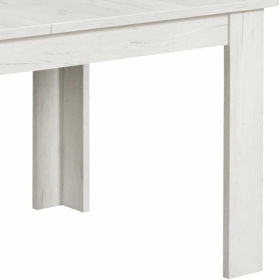 Homestyle4U Valgomasis stalas, 200.5x90.5x76.5 cm, balta