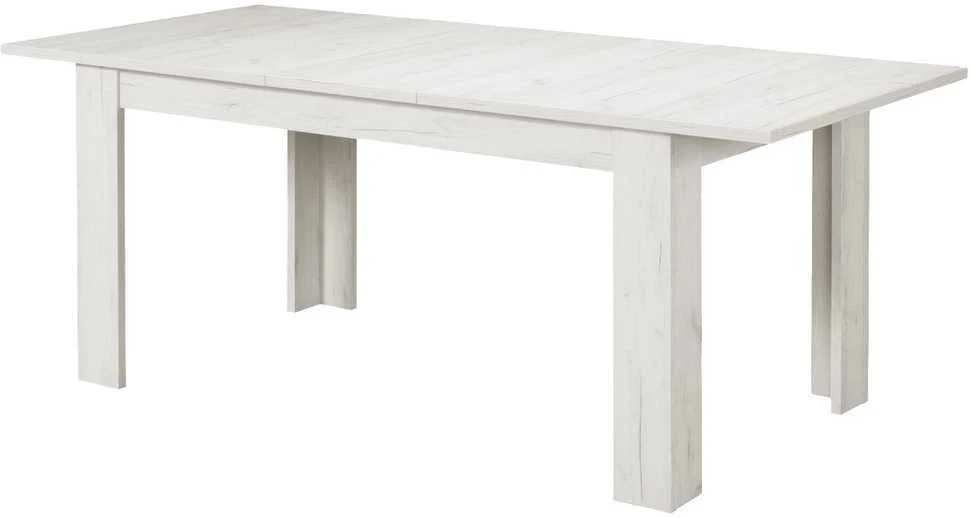 Homestyle4U Valgomasis stalas, 200.5x90.5x76.5 cm, balta
