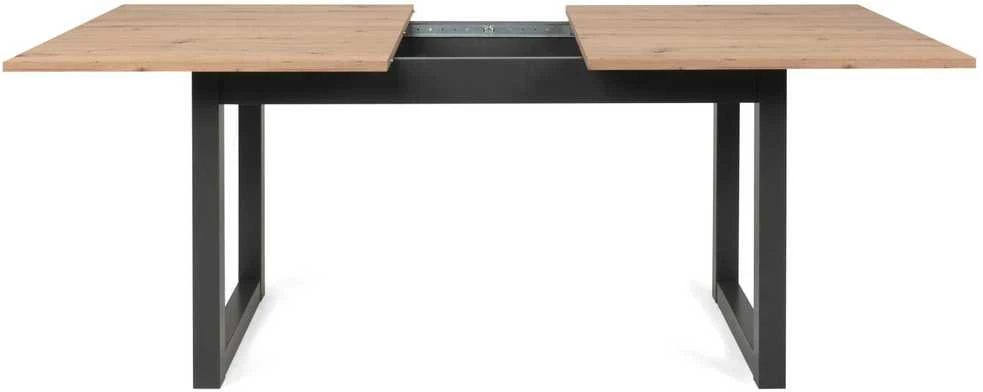 Homestyle4U Valgomojo stalas, 200x90x75 cm, ruda, pilka