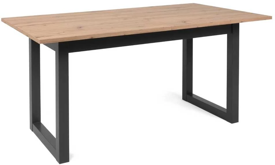 Homestyle4U Valgomojo stalas, 200x90x75 cm, ruda, pilka