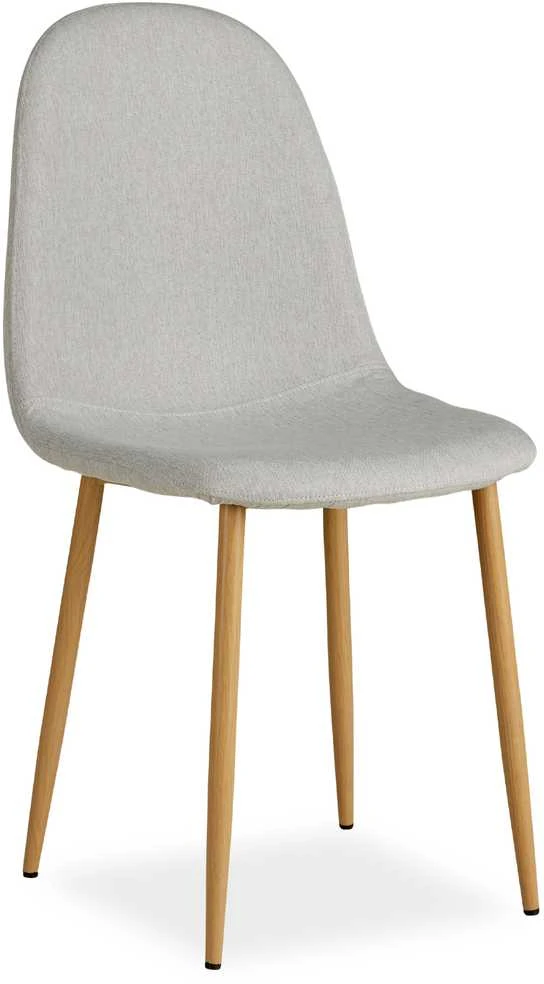 Homestyle4U Valgomojo stalas su kėdėmis, 160.5x90.5x76.5 cm, balta, pilka