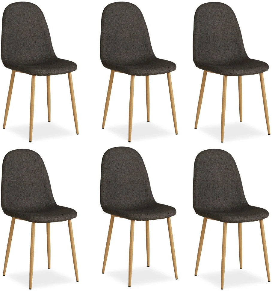 Homestyle4U Valgomojo kėdžių komplektas, 44x88x45.5 cm, pilka
