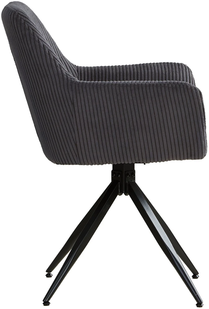 Homestyle4U Valgomojo kėdžių komplektas, 57x85x59 cm, pilka