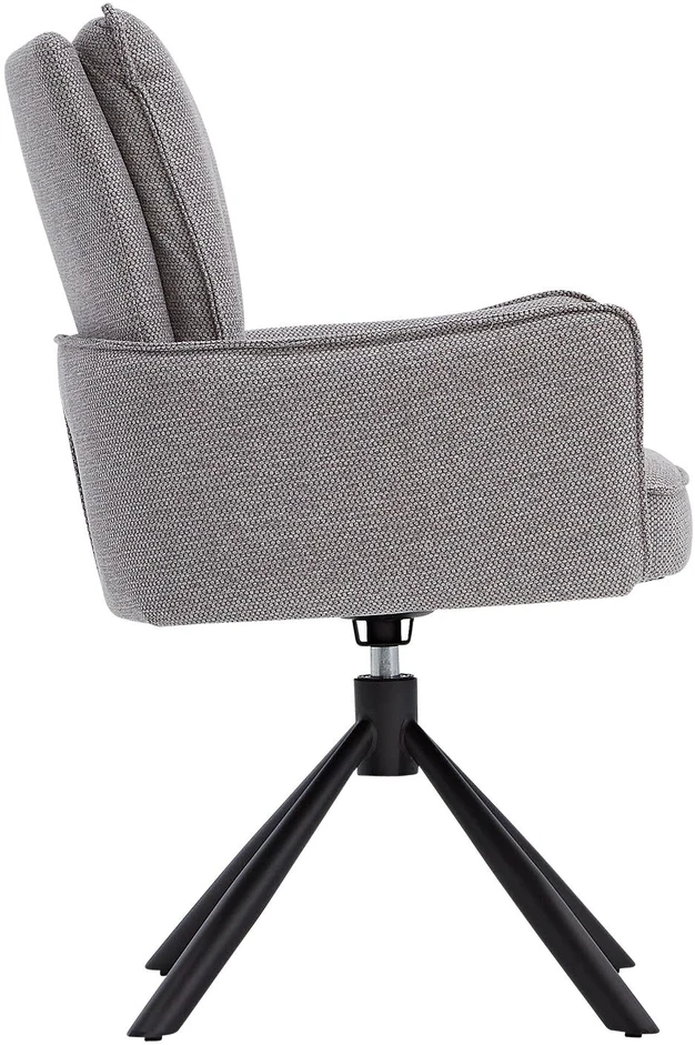 Homestyle4U Valgomojo kėdžių komplektas, 59x93,5x64 cm, pilka