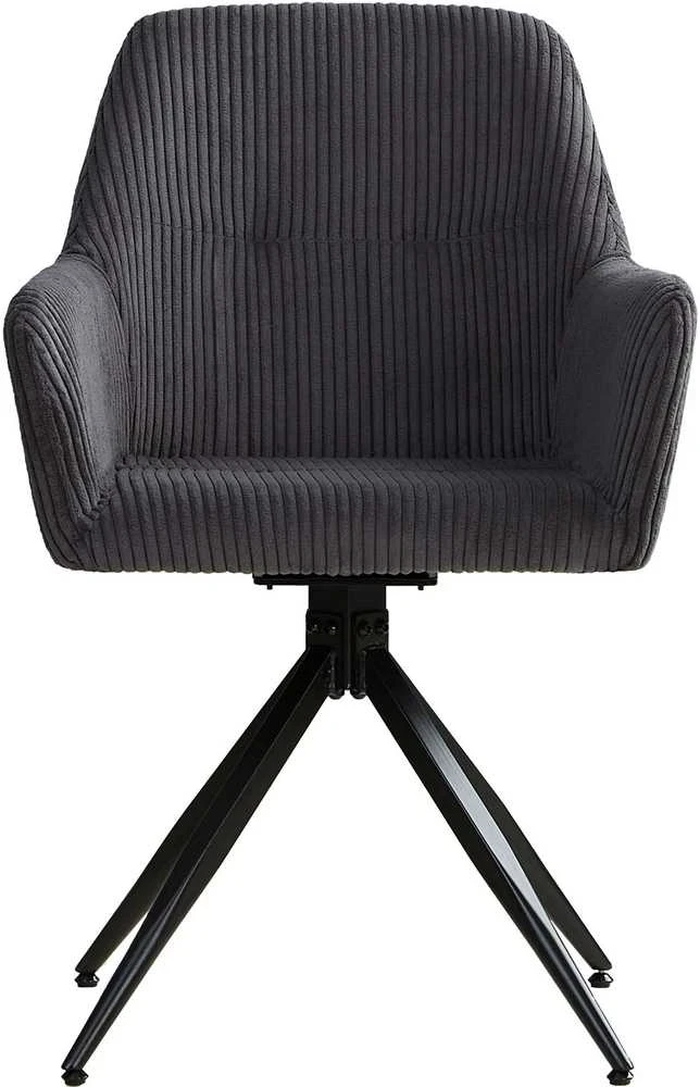 Homestyle4U Valgomojo kėdžių komplektas, 57x85x59 cm, pilka