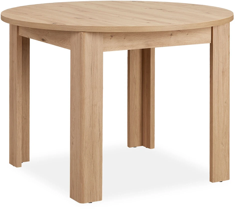 Homestyle4U Valgomojo stalas, 106.5x106.5x76.5 cm, rudas