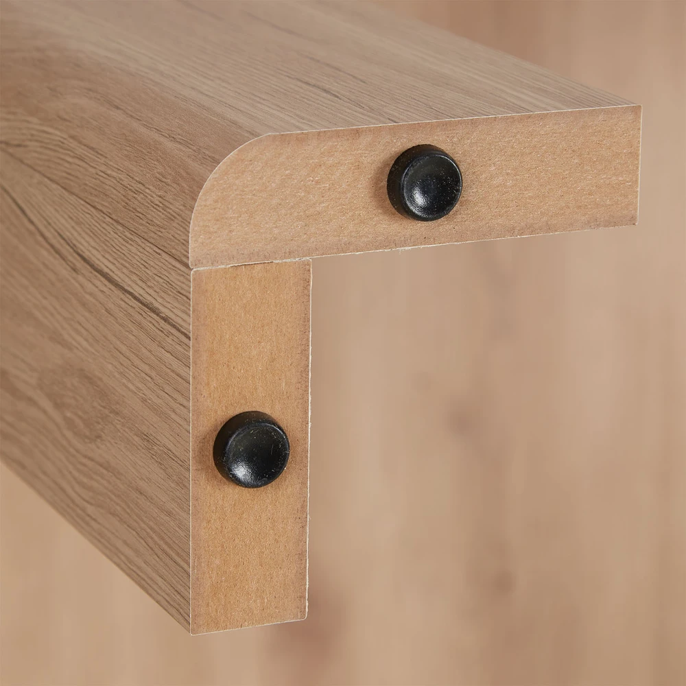 Homestyle4U Valgomojo stalas, 106.5x106.5x76.5 cm, rudas