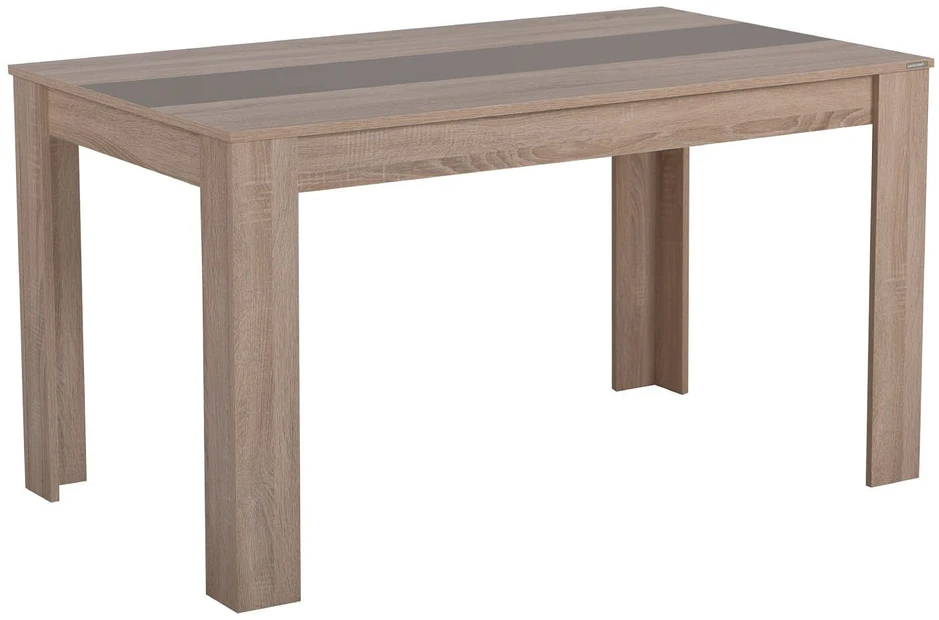 Homestyle4U Valgomojo stalas, 135x80,5x75 cm, rudas